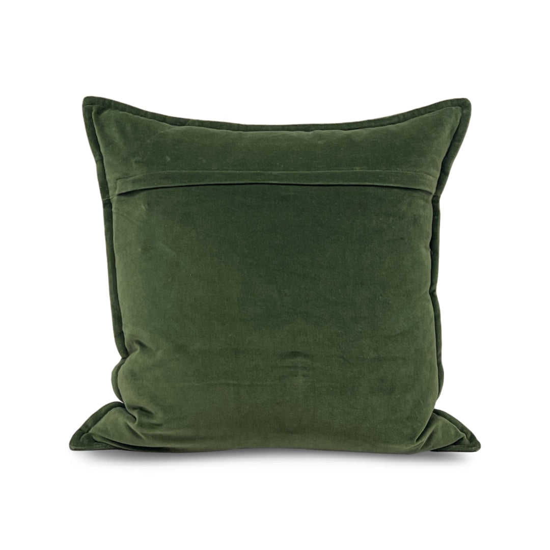 Almohada de terciopelo de algodón - Verde