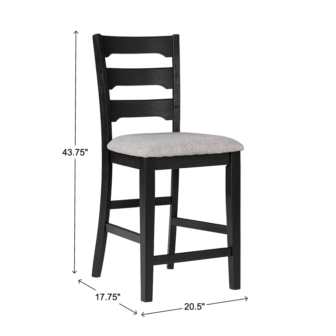 Crosby Counter Dining Set (5pc) (Seats 2-4) from Holland House in Upholstered - Black finish