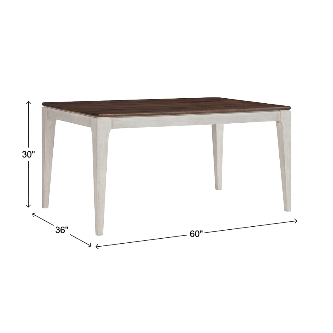 Crosby Dining Table (Seats 4-6) from Holland House in Veneer - White finish