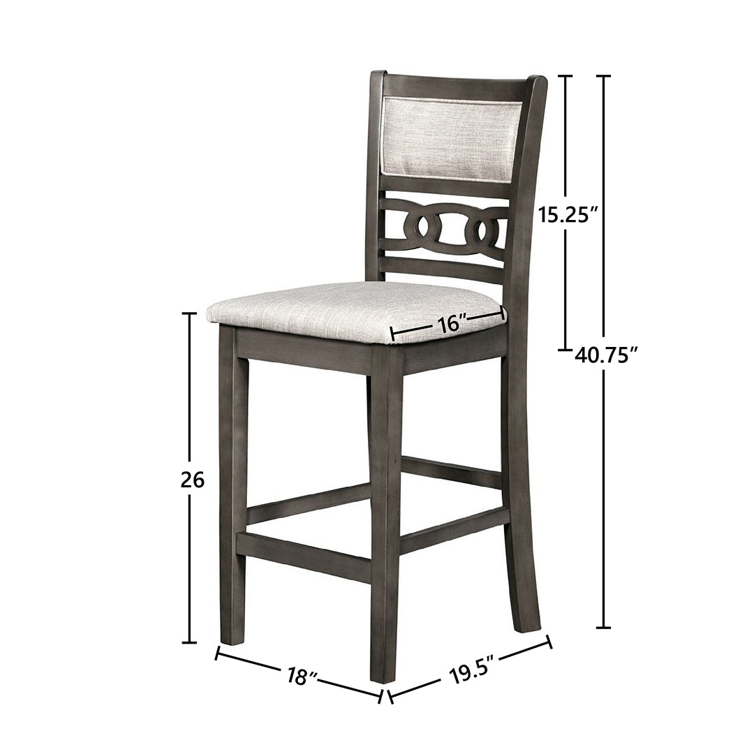 Silla de altura de mostrador Gia - Gris