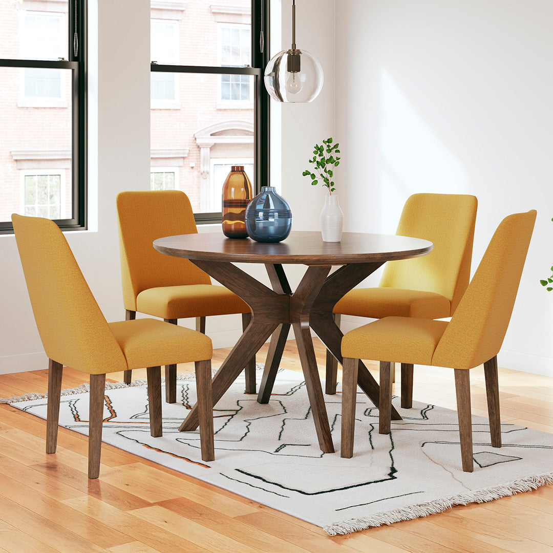 Silla de comedor Lyncott - Mostaza