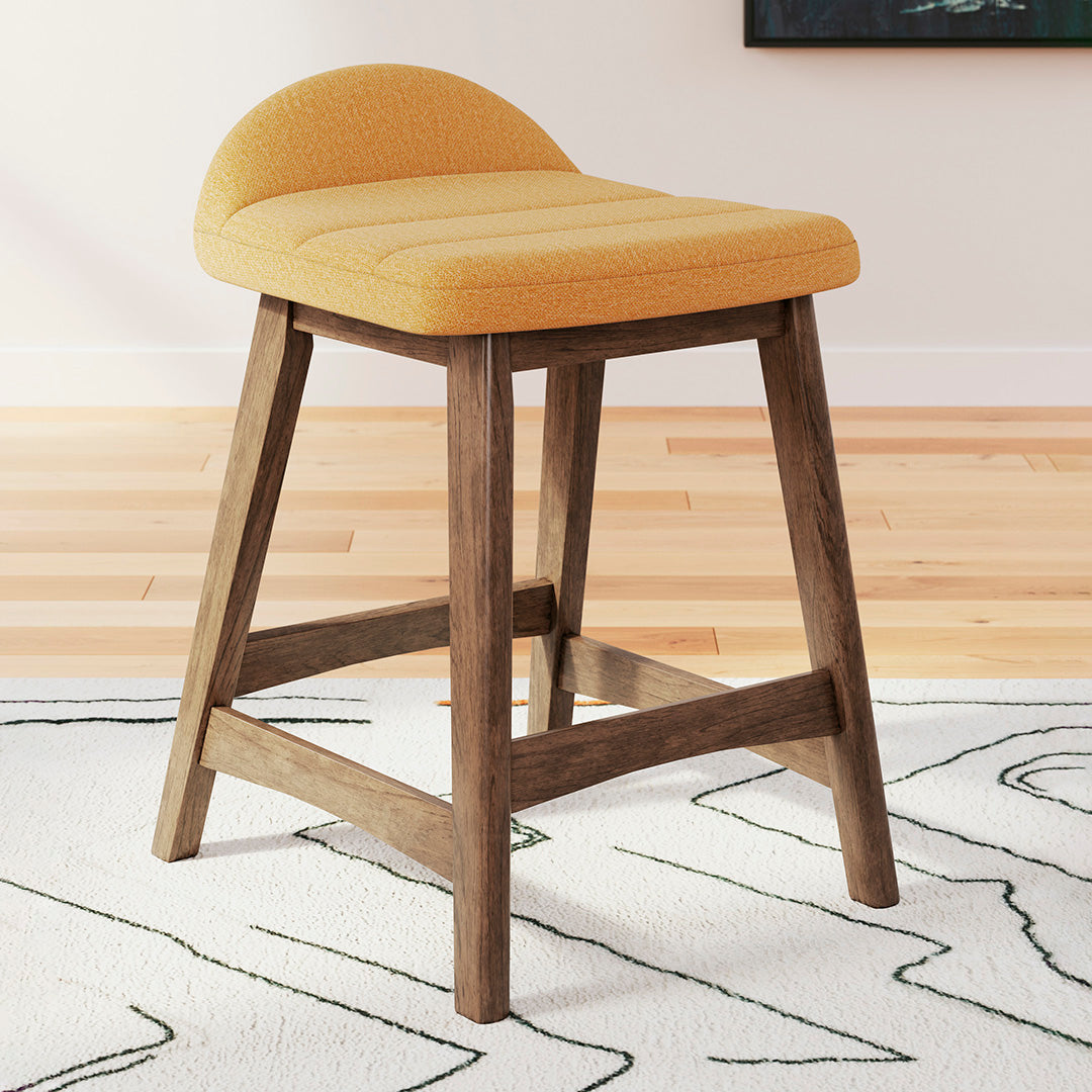 Lyncott Counter Height Bar Stool - Mustard