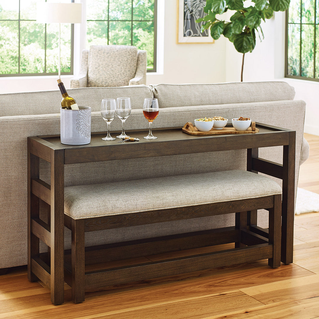 Mesa consola Nyles con banco