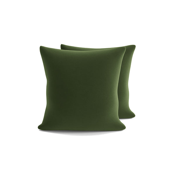 Joybird green accent throw pillows