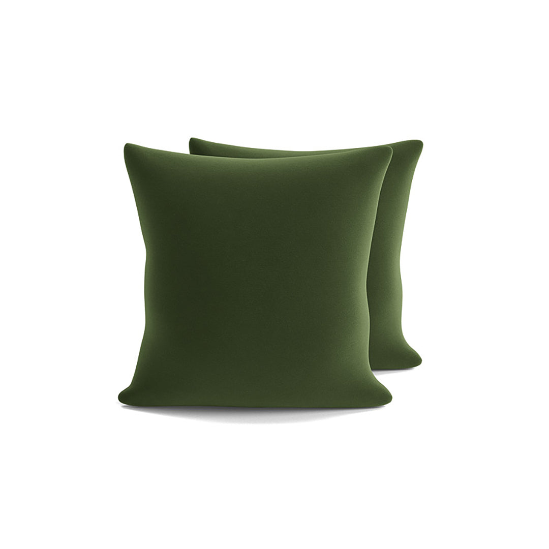 Joybird green accent throw pillows
