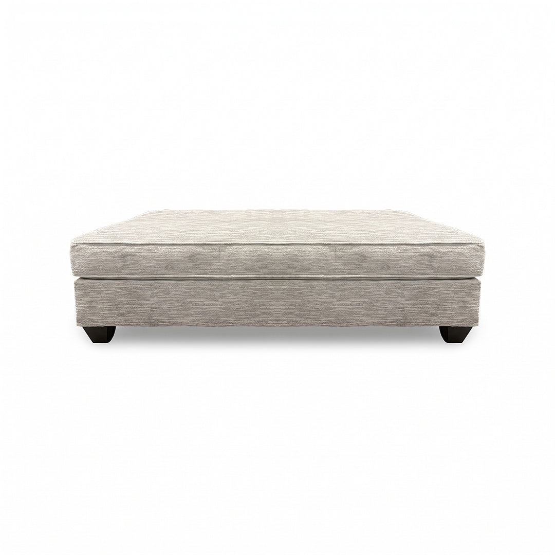 Dove Ottoman from Peak Living in Gray, Made in USA - Alternate angle