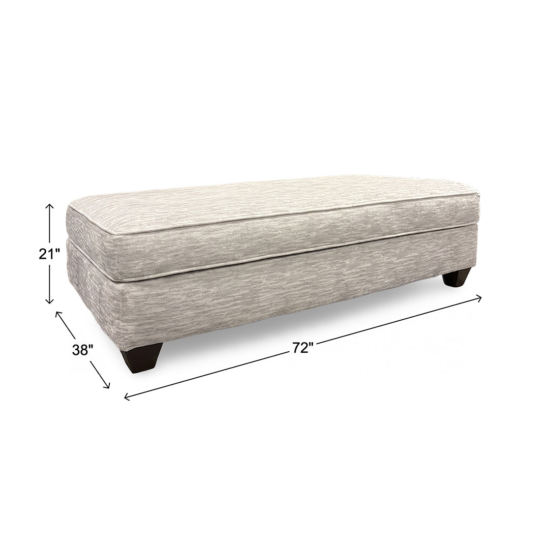 Dove Ottoman from Peak Living in Gray, Made in USA - Additional view 6