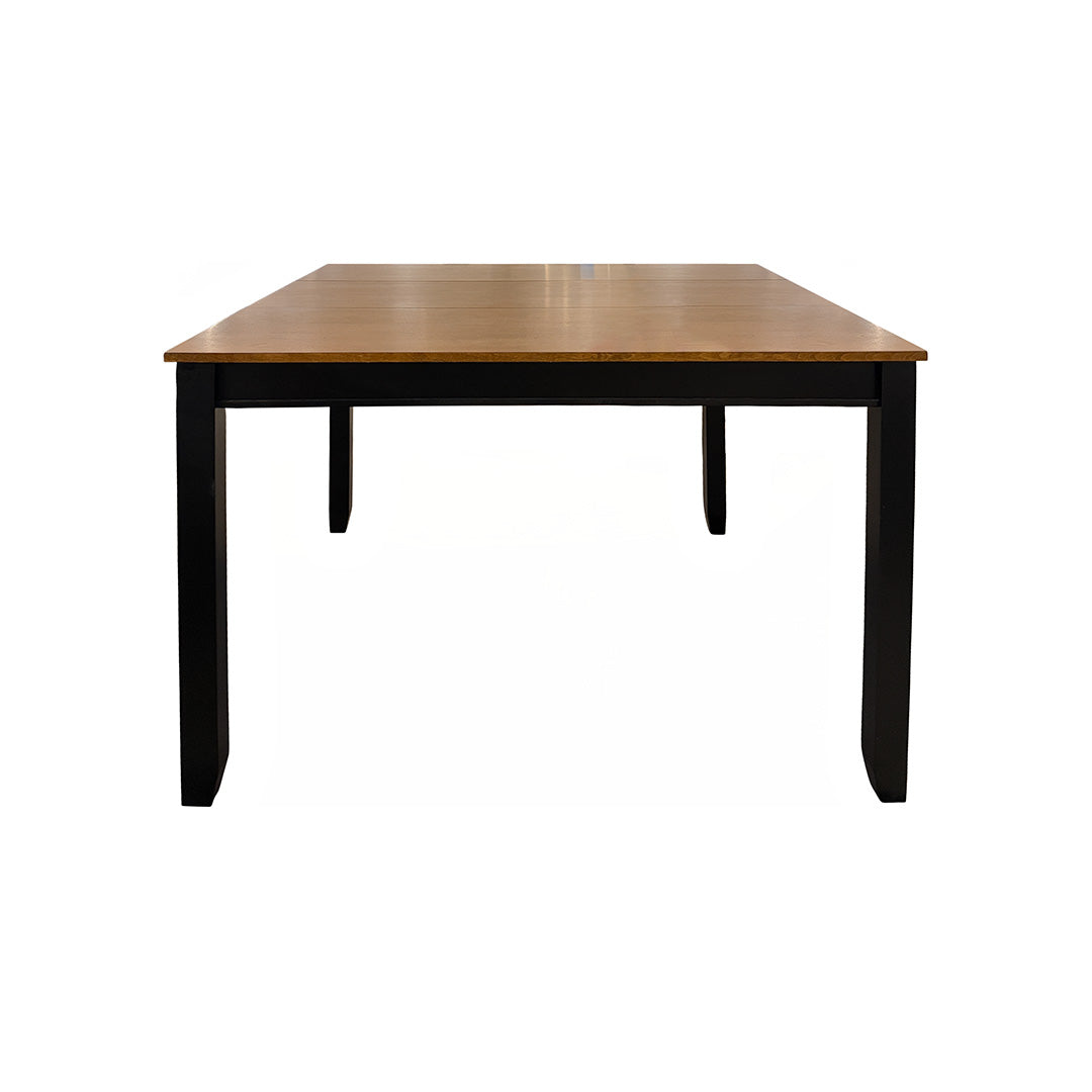 Juego de comedor Drake (5 piezas) (Seats 4-6) from Worldwide Designs in White Solid Wood with Extension Leaf - Black finish