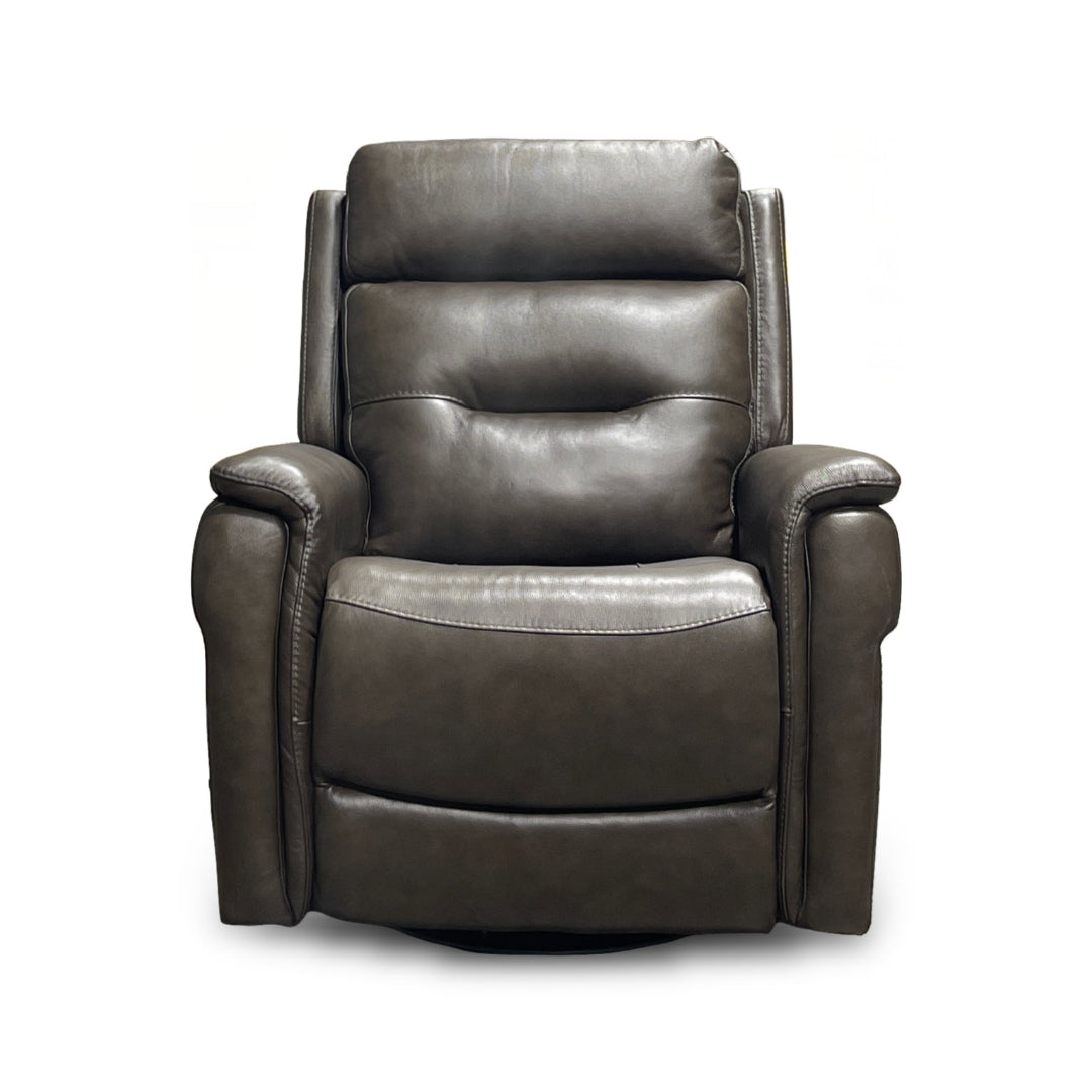 Sillón reclinable giratorio eléctrico de cuero Duncan