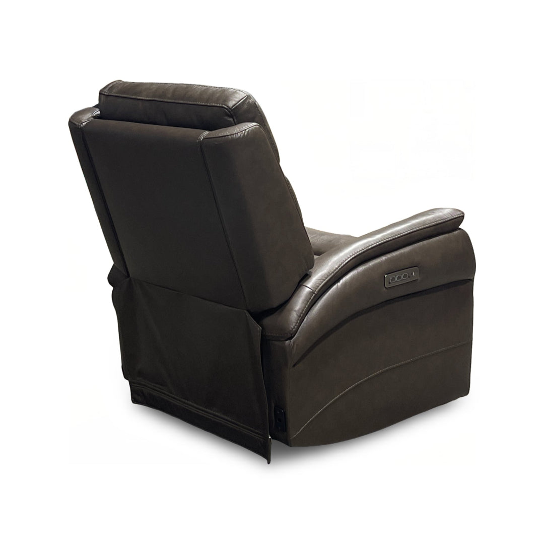 Sillón reclinable giratorio eléctrico de cuero Duncan