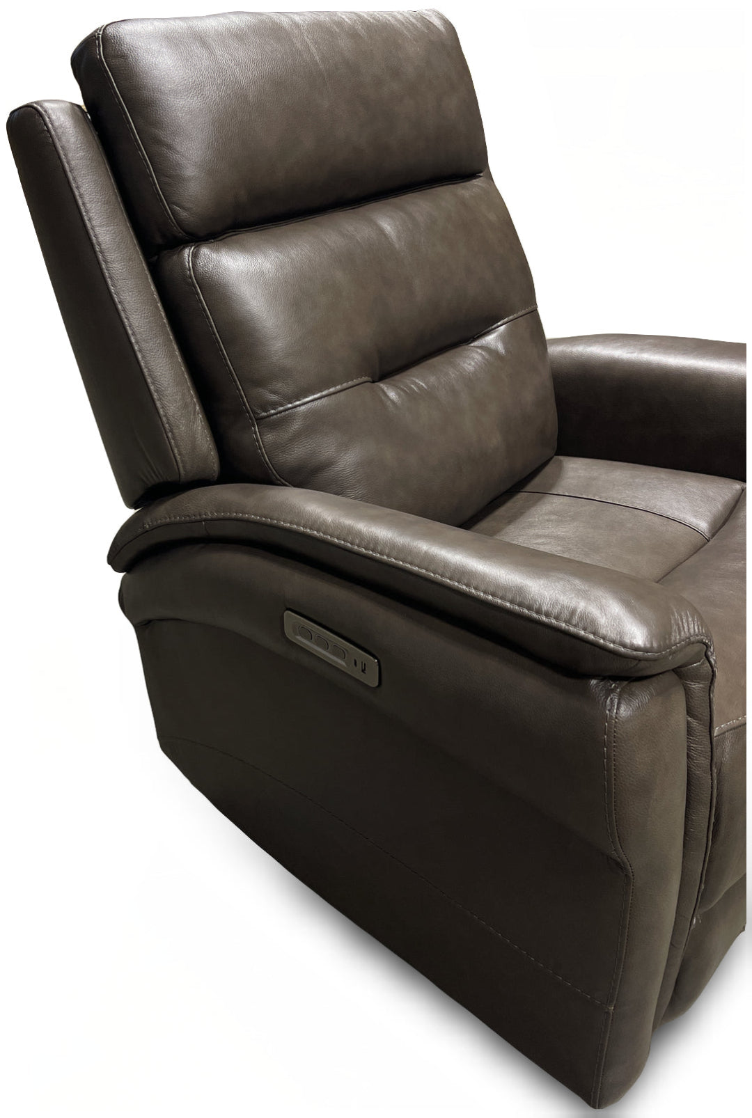 Sillón reclinable giratorio eléctrico de cuero Duncan