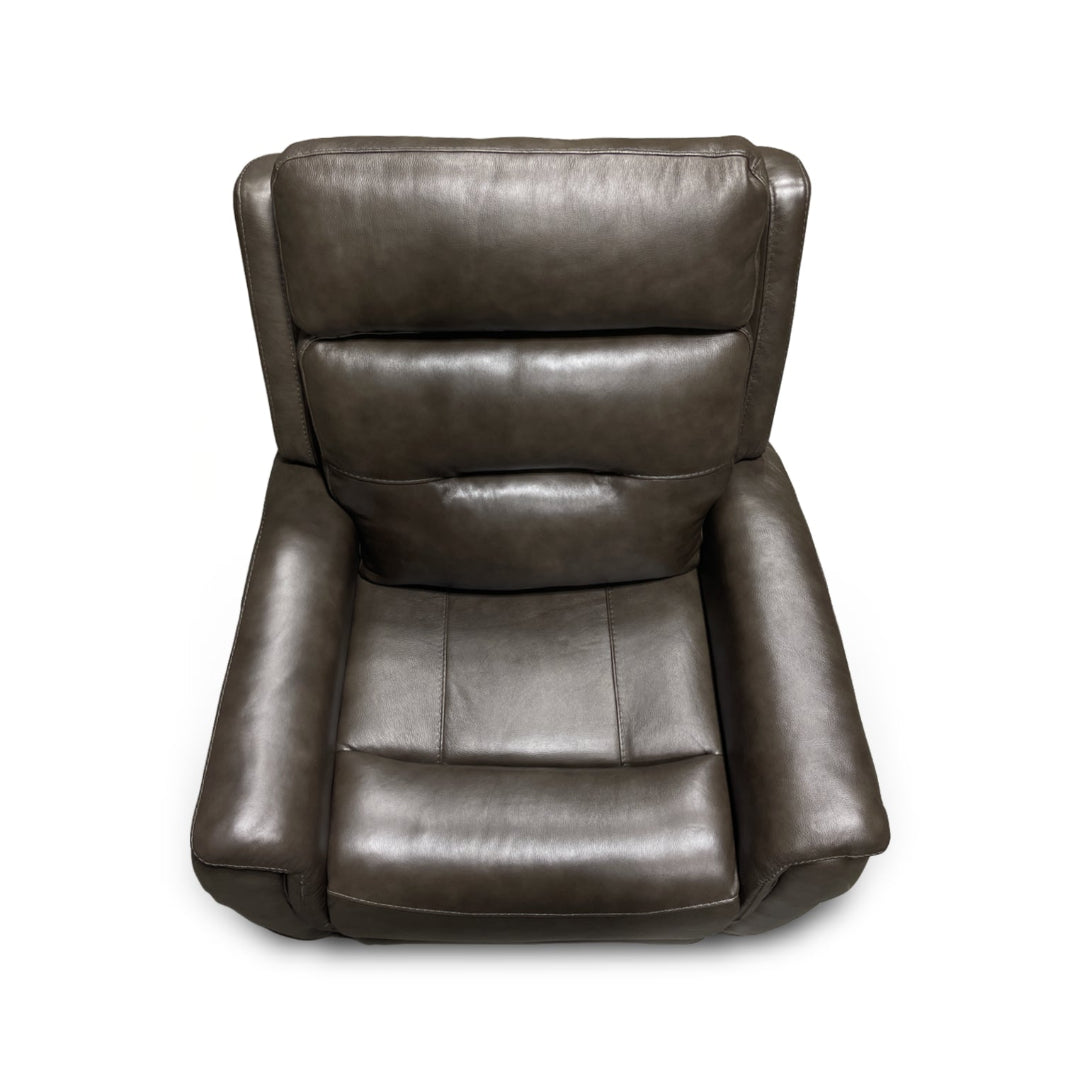 Sillón reclinable giratorio eléctrico de cuero Duncan