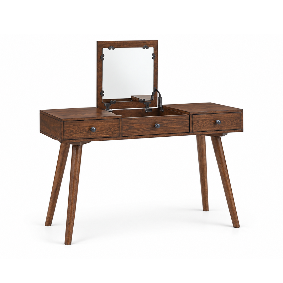 Mid Century Vanity from Sandberg Furniture in Brown Veneer