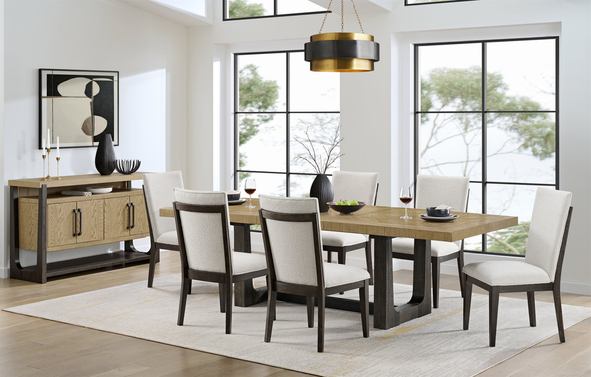 Sutton Place dining table and chairs in styled dining room setting