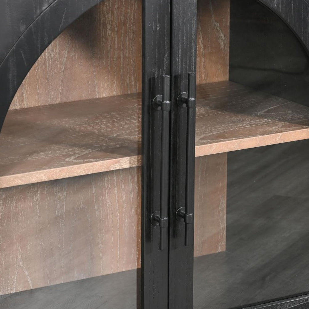 Elena Two Door Cabinet from Sunny Designs, Inc. in Black Solid Wood - Additional view 6