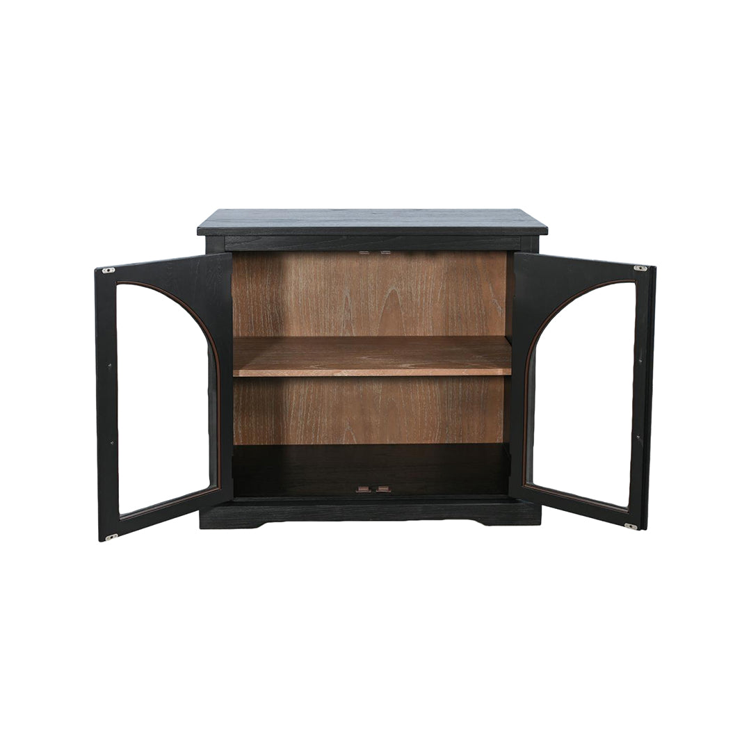 Elena Two Door Cabinet from Sunny Designs, Inc. in Black Solid Wood - Additional view 4