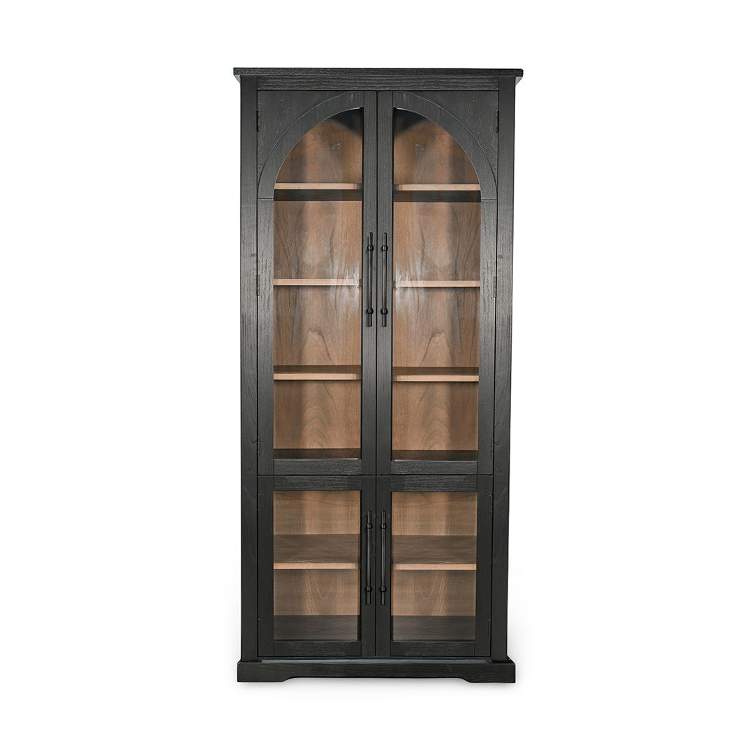 Elena Tall Cabinet from Sunny Designs, Inc. in Black Solid Wood