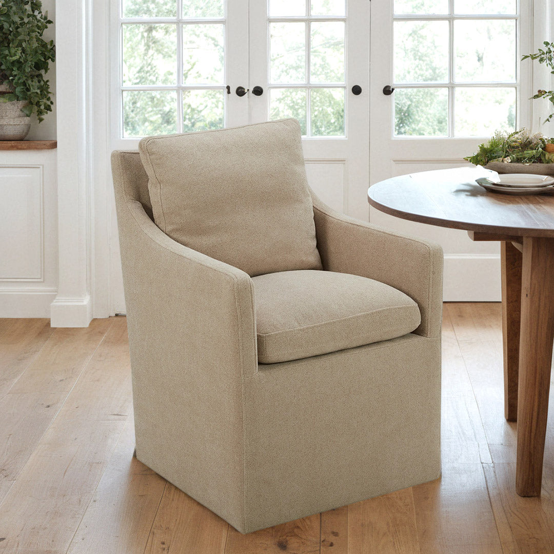 Elite Upholstered Dining Arm Chair