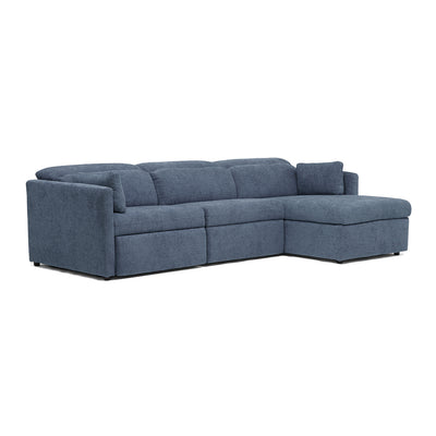 Joybird blue power reclining sectional sofa