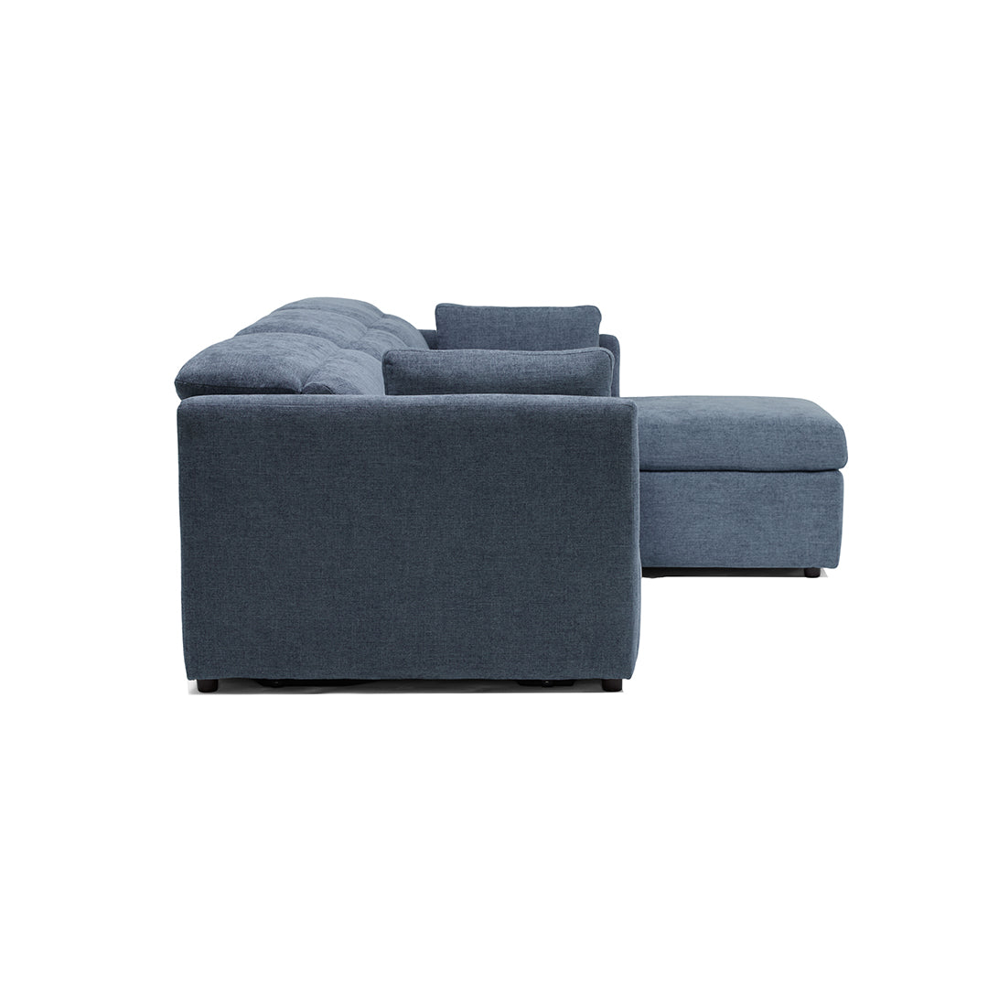 Joybird blue power reclining sectional sofa