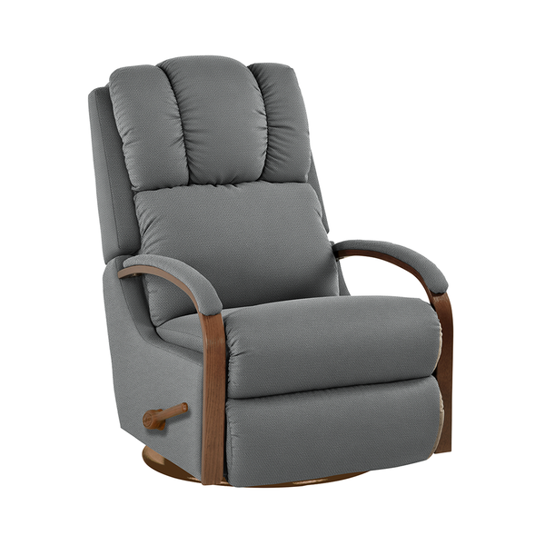Harbor Town Swivel Glider Recliner from La-Z-Boy Incorporated in Blue, Made in USA - Alternate angle