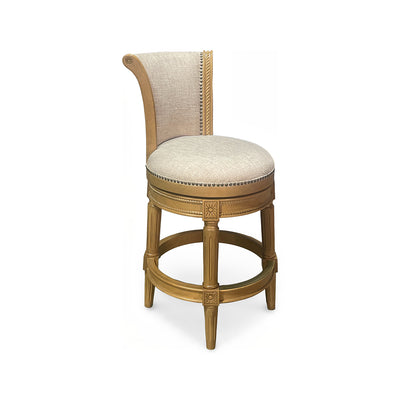 henry upholstered swivel stool beige from Nada Home