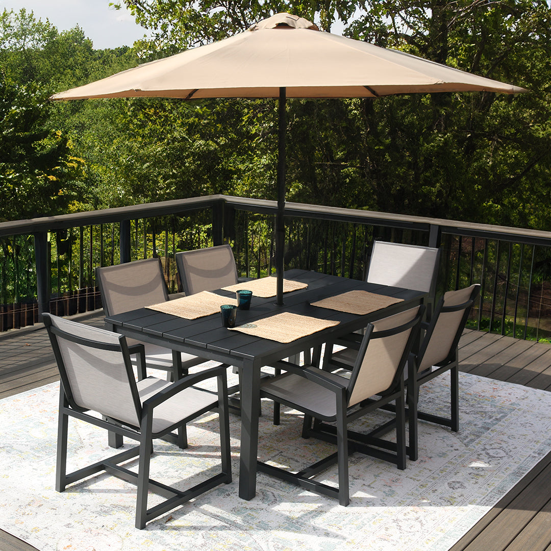 Juego de comedor para exteriores Portland (5 piezas)