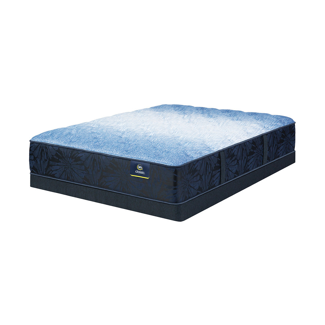 Breacon Classic Medium Mattress from Serta in Queen Hybrid with Cooling, Made in USA - Angle view