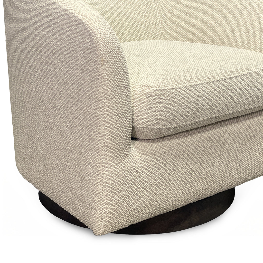 Jasmine Barrel Swivel Chair from Kuka Home in Beige Polyester with Reversible Cushions - Additional view 6