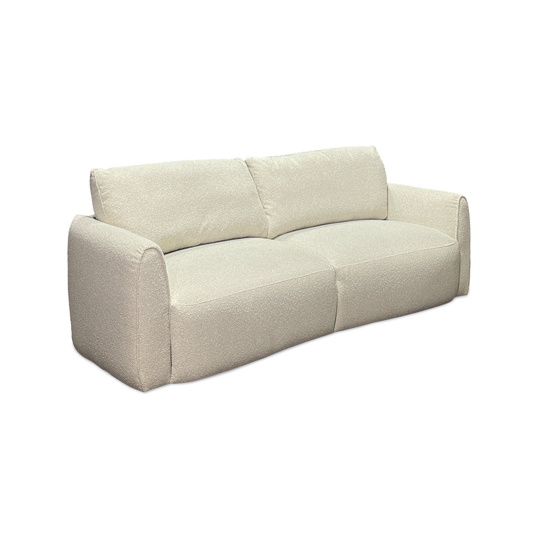 Jasmine Sofa from Kuka Home in Beige Polyester with Reversible Cushions
