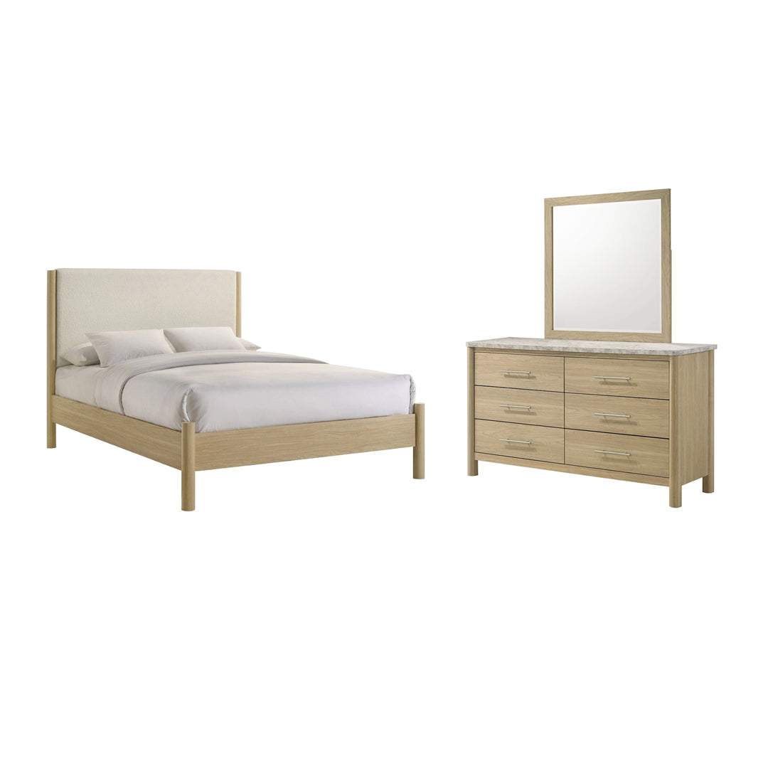 Jonas Bedroom Group from Elements International in Queen Beige - Room setting