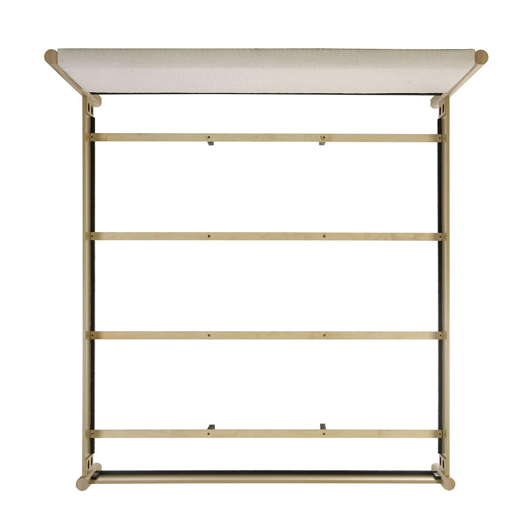 Jonas Bed from Elements International in Queen Beige - Overhead view