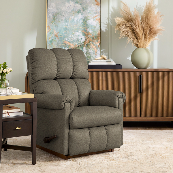 Vail Rocker Recliner from La-Z-Boy Incorporated in Brown, Made in USA - Alternate angle