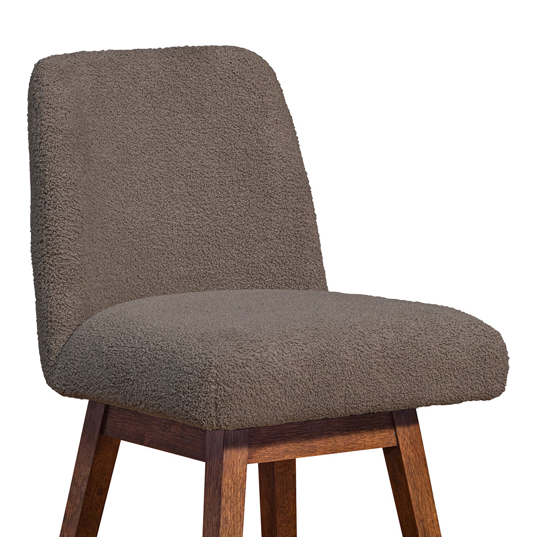 Amelia Upholstered Swivel Stool - Brown
