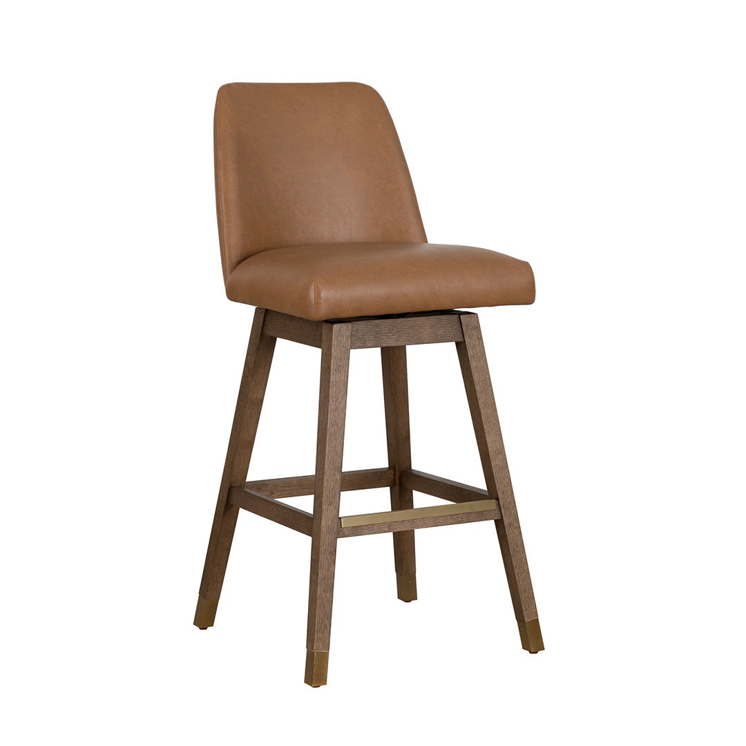 Amelia Upholstered Swivel Stool