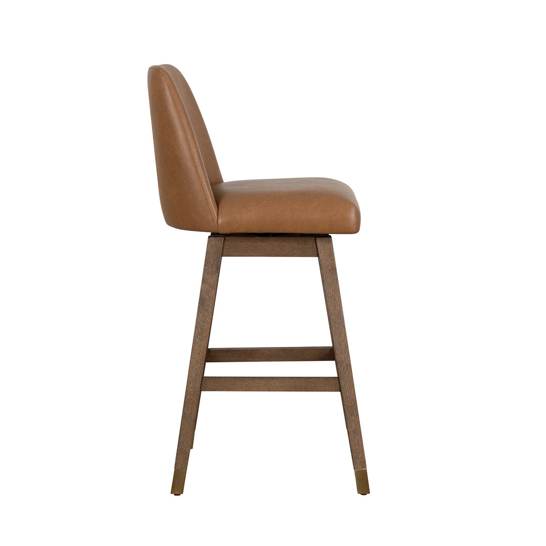 Amelia Upholstered Swivel Stool