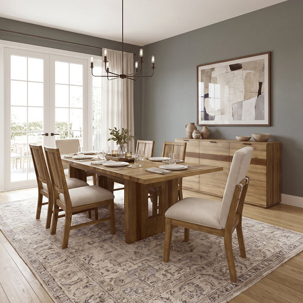 Brown Solid wood La Jolla Dining Table (Seats 6-8) from Napa Furniture Designs - Alternate angle