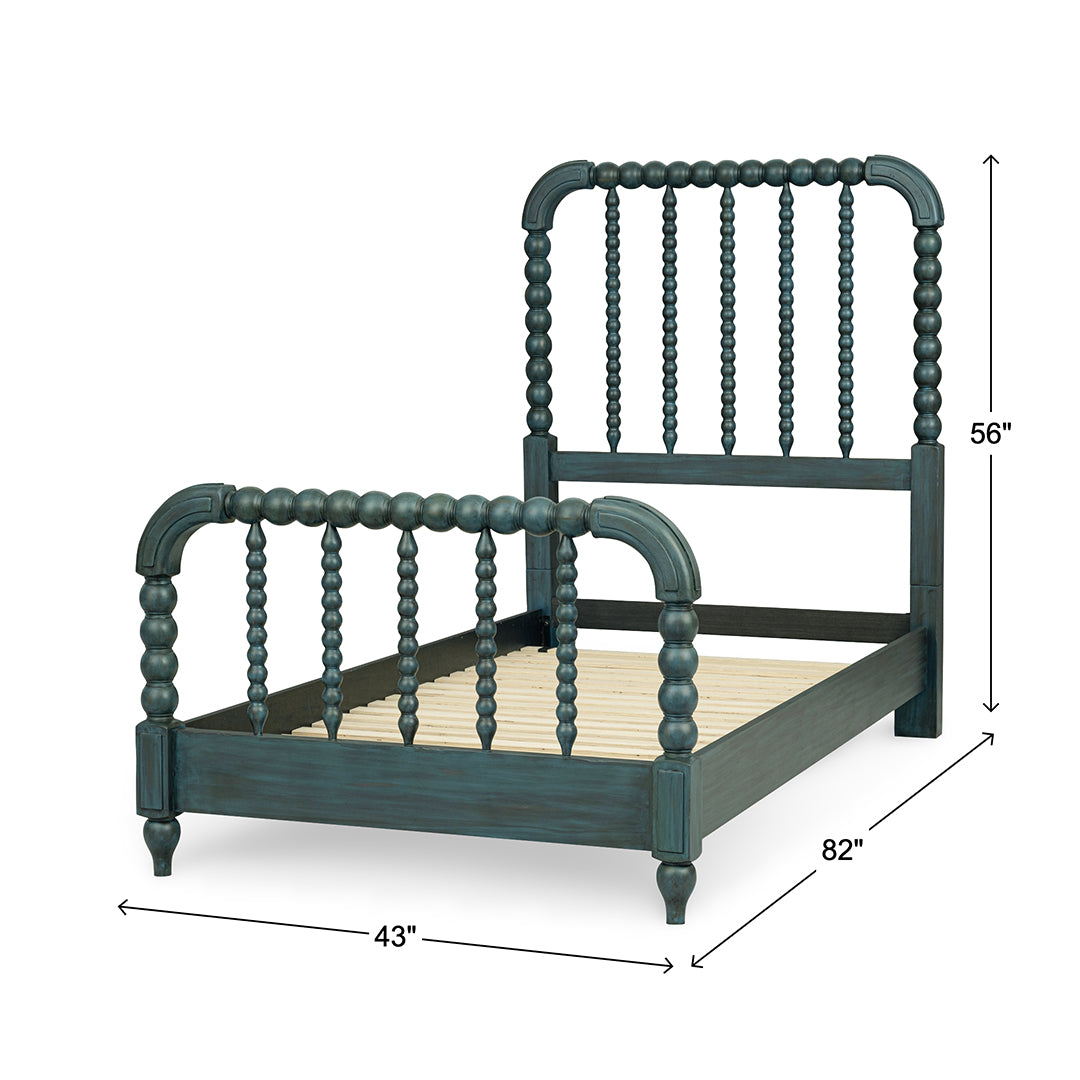 Lake House Blue Spindle Bed from Legacy Classic Furniture in Queen Veneer - Blue finish