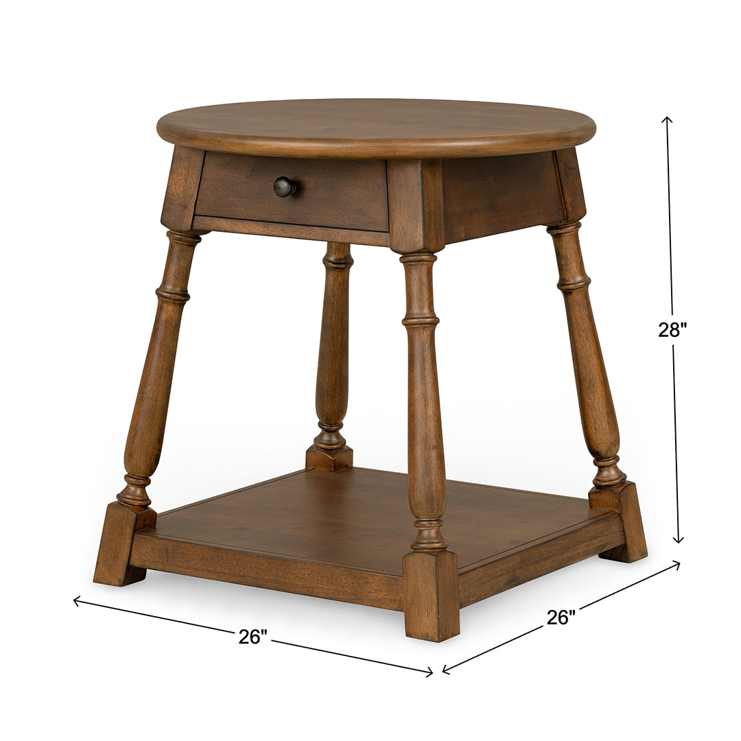 Lake House End Table from Legacy Classic Furniture in Veneer - Brown finish