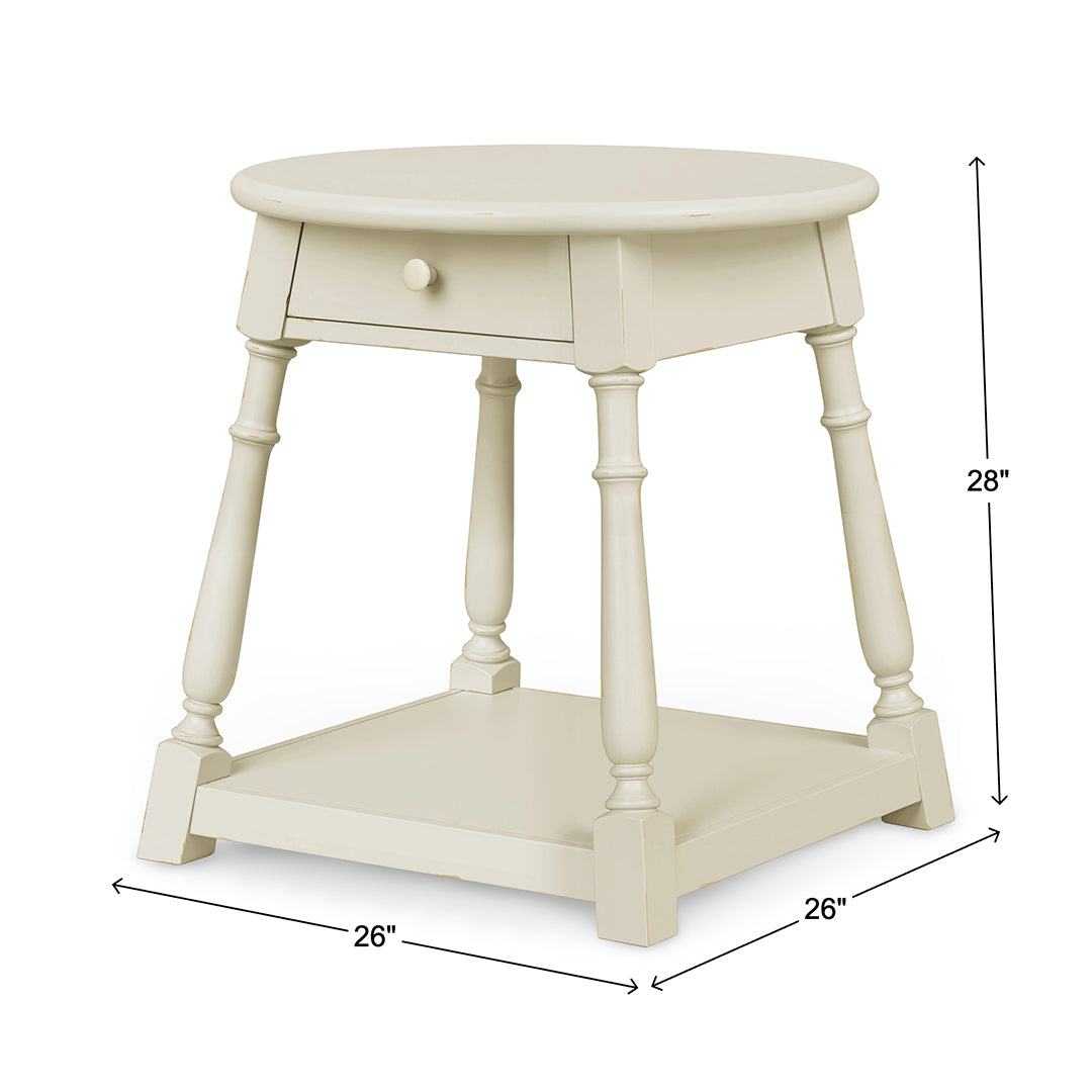 Lake House End Table from Legacy Classic Furniture in Veneer - White finish