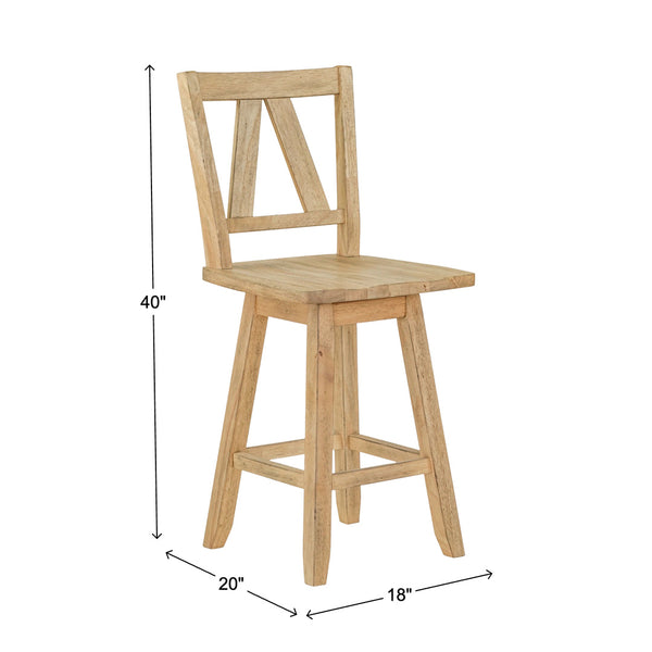 Lindsey Farm Swivel Stool from Liberty Furniture in Veneer - Armrest detail