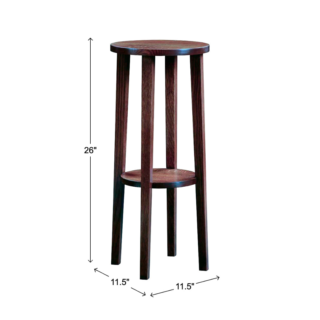 Little Treasures Round End Table II from L and J.G. Stickley Inc in Brown Solid Wood, Made in USA - Detail view