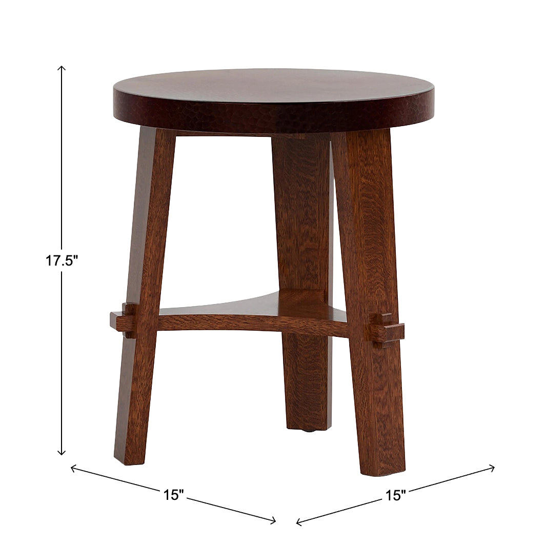 Little Treasures Tabouret Table II from L and J.G. Stickley Inc in Brown Solid Wood, Made in USA - Additional view 5
