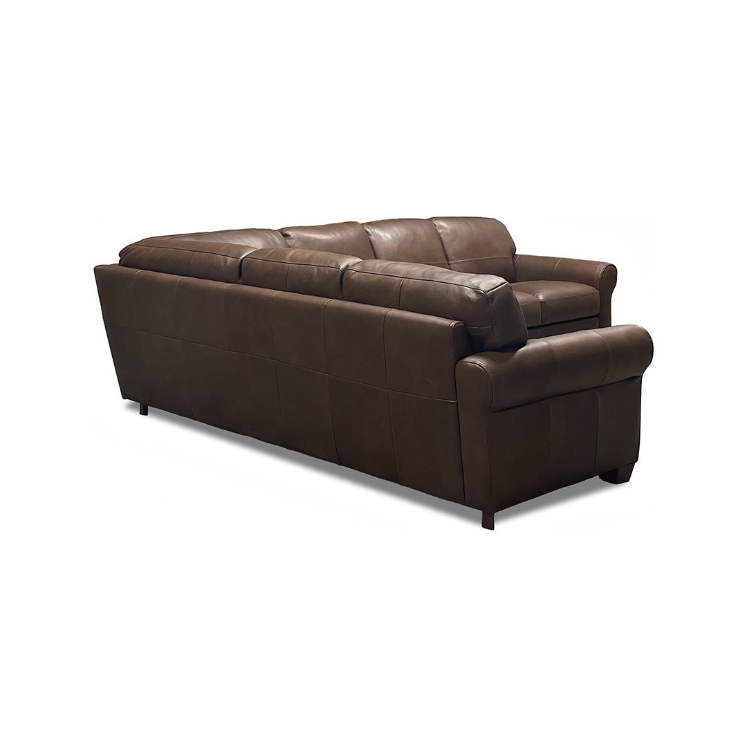 Livorno Leather Sectional II with Ottoman