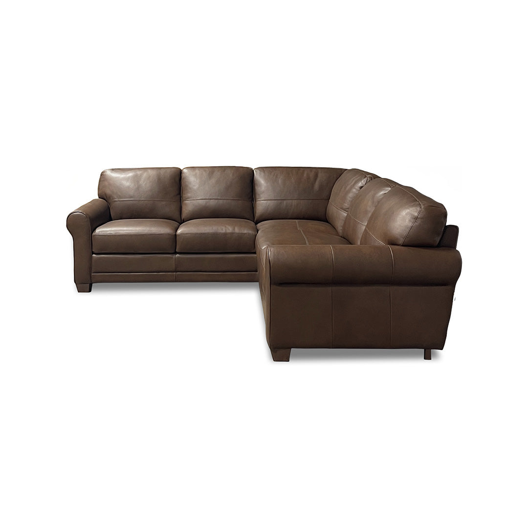 Brown Italian leather sectional