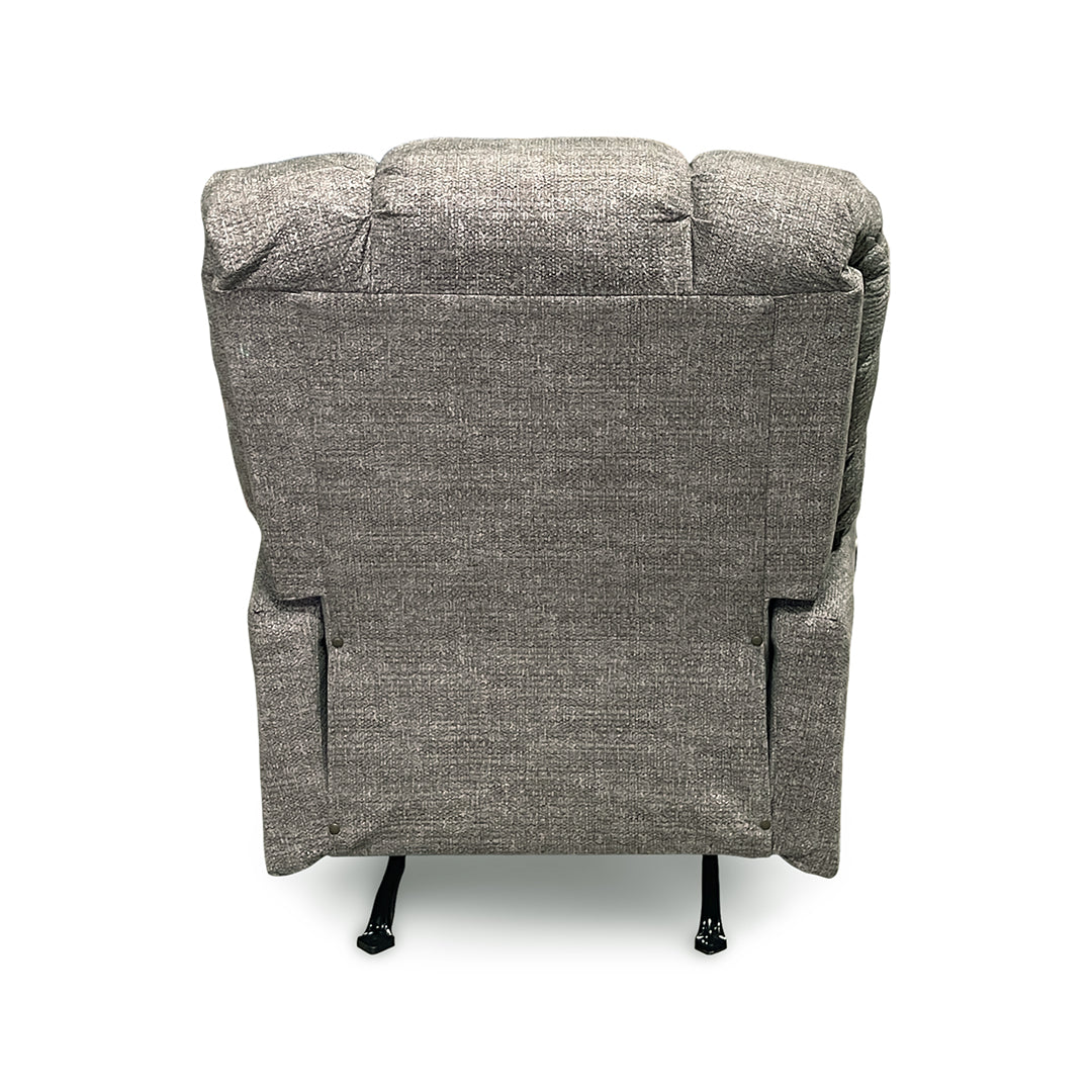 Lucas Power Rocker Recliner from Best Home Furnishings in Gray Polyester, Made in USA - Reclined position