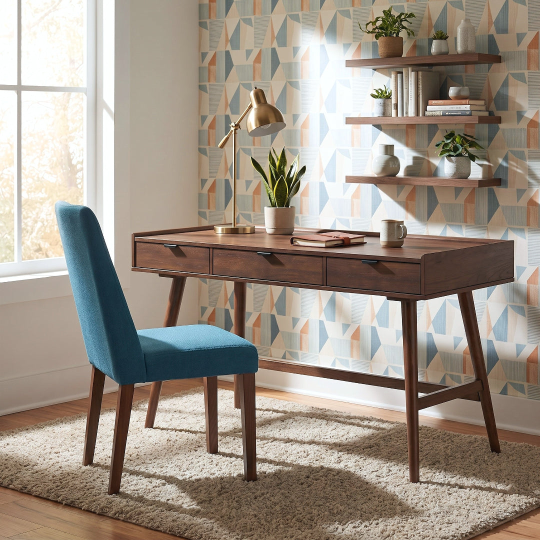 Lyncott Desk with Chair from Signature Design by Ashley - Blue finish
