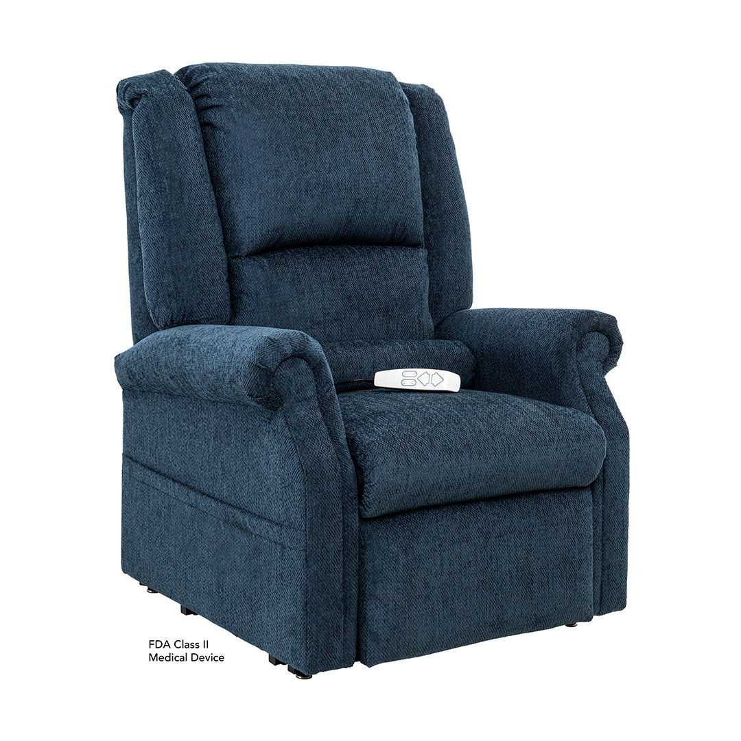 Glendale Power Lift Recliner from Mega Motion in Polyester with Storage, lift chair, Made in USA - Detail view