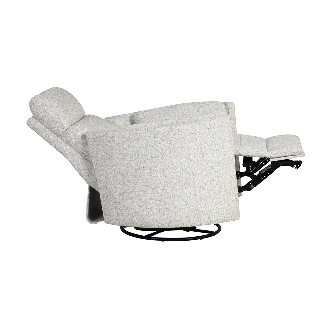 the arc power glider recliner in a reclining position shown from the side
