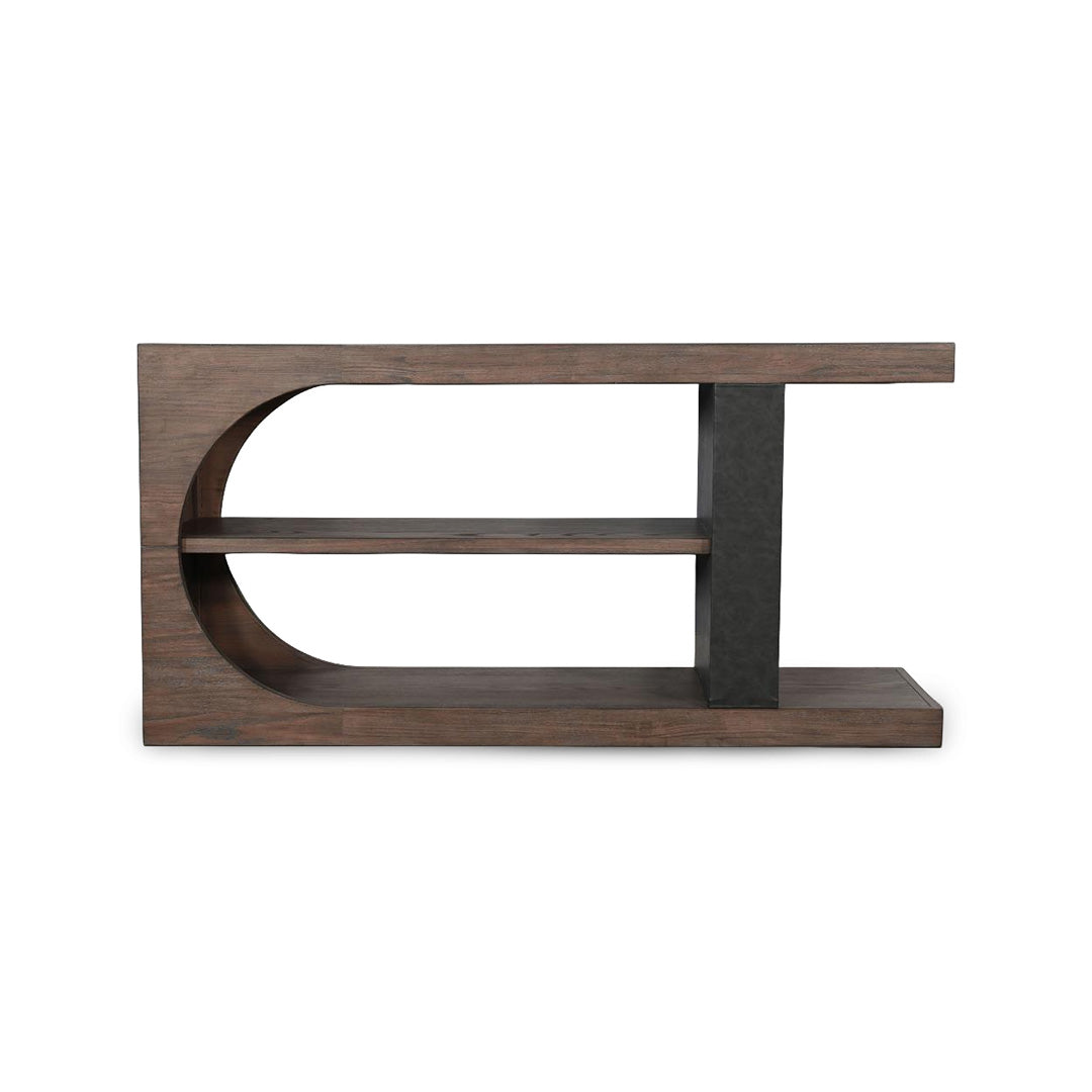 Malibu Sofa Table from Sunny Designs, Inc. in Brown Veneer - Detail view